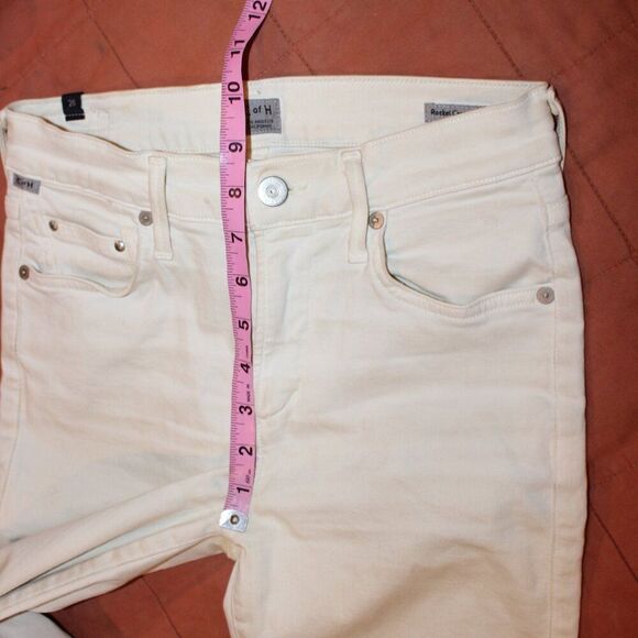 Citizens of Humanity High Rise Rocket Crop Skinny Jeans in white  Size 26 - Picture 14 of 15